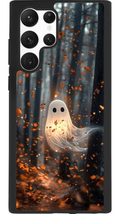 Coque Samsung Galaxy S22 Ultra - Silicone rigide noir Halloween 2025 Ghost in the forest
