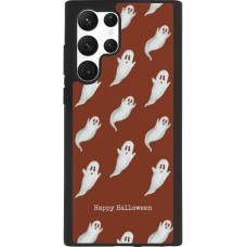 Coque Samsung Galaxy S22 Ultra - Silicone rigide noir Halloween 2025 Pattern of ghosts