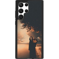 Coque Samsung Galaxy S22 Ultra - Silicone rigide noir Halloween 2025 Scream