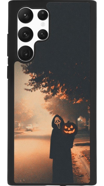 Coque Samsung Galaxy S22 Ultra - Silicone rigide noir Halloween 2025 Scream
