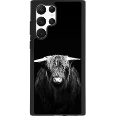 Coque Samsung Galaxy S22 Ultra - Silicone rigide noir Highland calf black