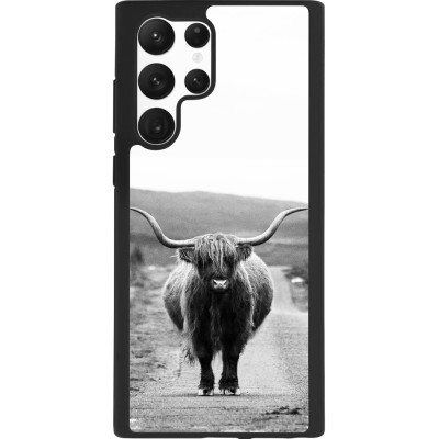 Hülle Samsung Galaxy S22 Ultra - Silikon schwarz Highland cattle