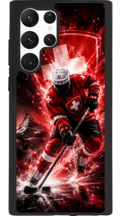 Coque Samsung Galaxy S22 Ultra - Silicone rigide noir Hockey World Championship Player