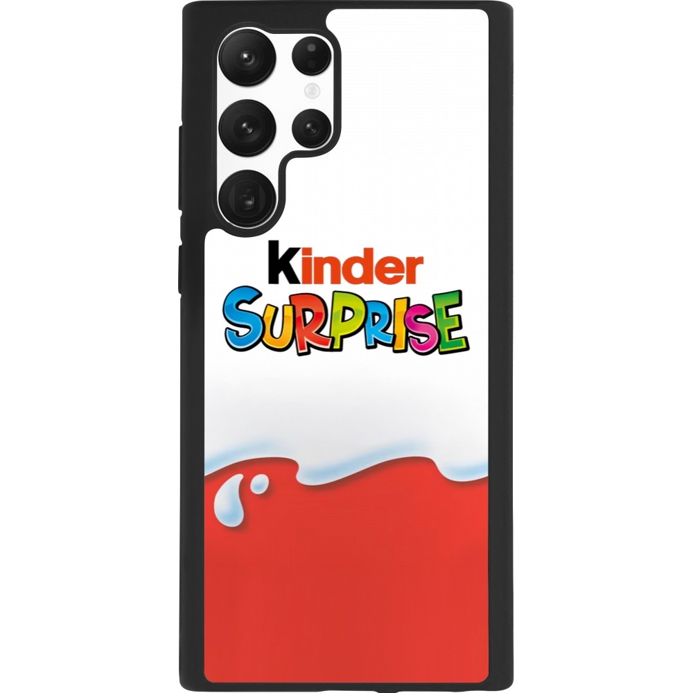 Samsung Galaxy S22 Ultra Case Hülle - Silikon schwarz Kinder Surprise