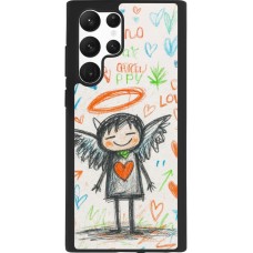 Samsung Galaxy S22 Ultra Case Hülle - Silikon schwarz Little Angel Sketch Love