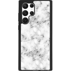 Coque Samsung Galaxy S22 Ultra - Silicone rigide noir Marble 01