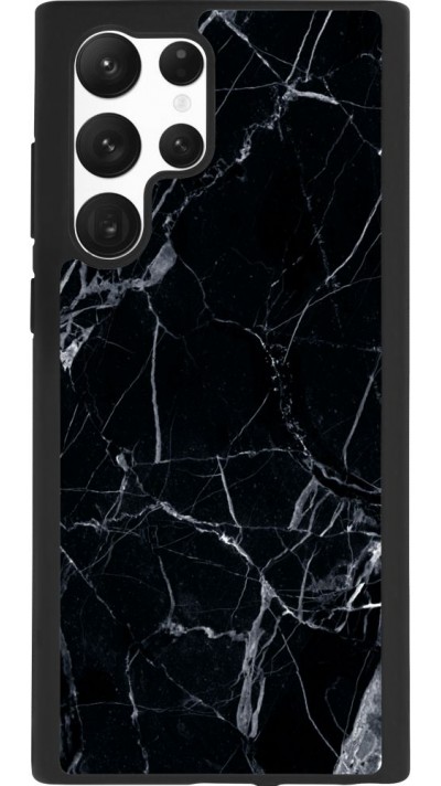 Coque Samsung Galaxy S22 Ultra - Silicone rigide noir Marble Black 01