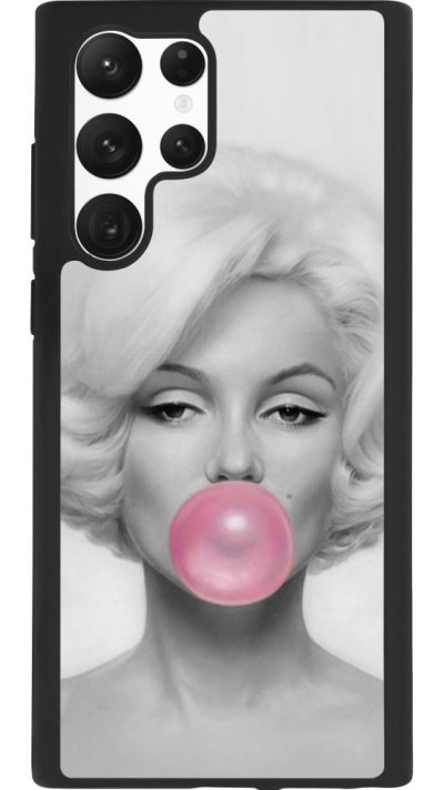 Coque Samsung Galaxy S22 Ultra - Silicone rigide noir Marilyn Bubble