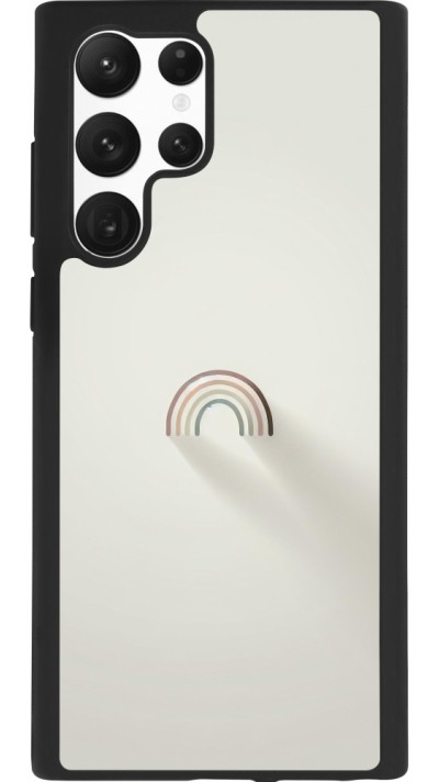 Samsung Galaxy S22 Ultra Case Hülle - Silikon schwarz Mini Regenbogen Minimal