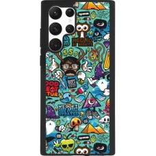 Samsung Galaxy S22 Ultra Case Hülle - Silikon schwarz Mixed Cartoons Turquoise