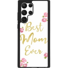 Samsung Galaxy S22 Ultra Case Hülle - Silikon schwarz Mom 2024 best Mom ever