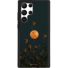 Hülle Samsung Galaxy S22 Ultra - Silikon schwarz Moon Flowers