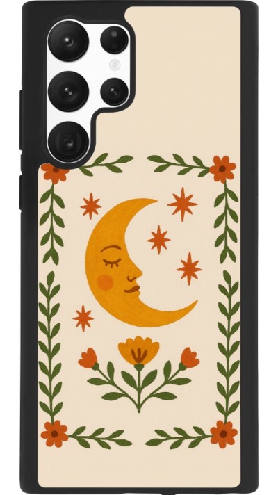 Coque Samsung Galaxy S22 Ultra - Silicone rigide noir Half moon stamp 2026