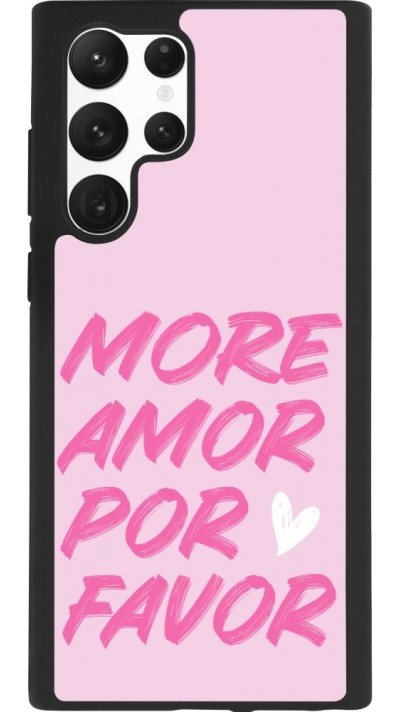 Coque Samsung Galaxy S22 Ultra - Silicone rigide noir More amor porfavor