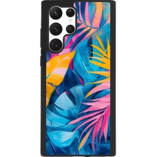 Coque Samsung Galaxy S22 Ultra - Silicone rigide noir Palms Blue
