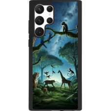 Coque Samsung Galaxy S22 Ultra - Silicone rigide noir Paradis des animaux exotiques