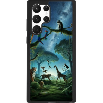 Samsung Galaxy S22 Ultra Case Hülle - Silikon schwarz Paradies der exotischen Tiere