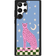Coque Samsung Galaxy S22 Ultra - Silicone rigide noir Pink leopard with stars 2026