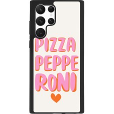 Coque Samsung Galaxy S22 Ultra - Silicone rigide noir Pizza pepperoni 2026