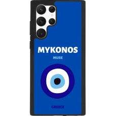 Coque Samsung Galaxy S22 Ultra - Silicone rigide noir Pop Summer Destination Mykonos