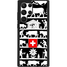 Coque Samsung Galaxy S22 Ultra - Silicone rigide noir Poya Suisse 1 noir