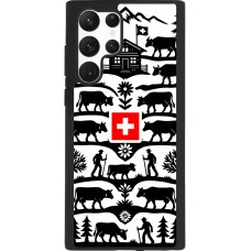 Coque Samsung Galaxy S22 Ultra - Silicone rigide noir Poya Suisse 3