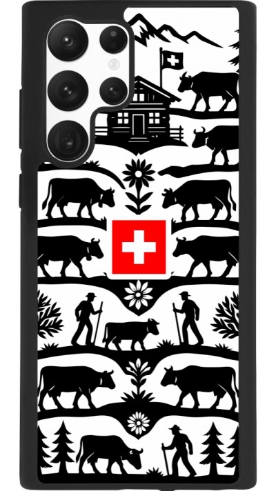 Coque Samsung Galaxy S22 Ultra - Silicone rigide noir Poya Suisse 3