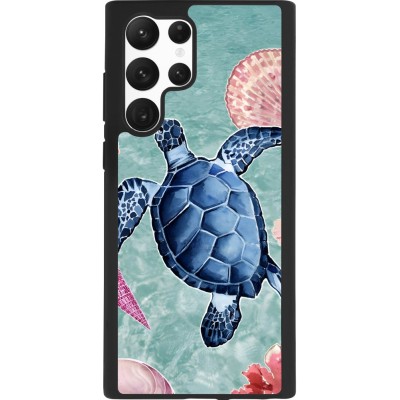 Samsung Galaxy S22 Ultra Case Hülle - Silikon schwarz Preppy Turtle