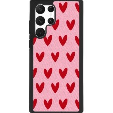 Samsung Galaxy S22 Ultra Case Hülle - Silikon schwarz Saint Valentines Day 26 Pattern heart
