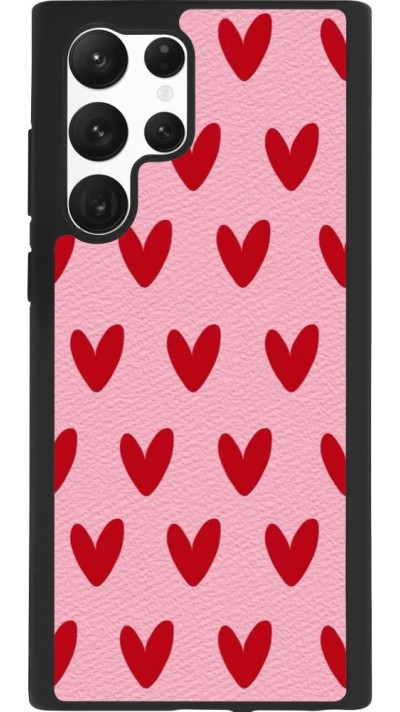 Coque Samsung Galaxy S22 Ultra - Silicone rigide noir Saint Valentines Day 26 Pattern heart