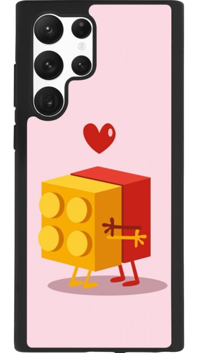 Coque Samsung Galaxy S22 Ultra - Silicone rigide noir Saint Valentines Day 26 Puzzle