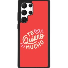 Coque Samsung Galaxy S22 Ultra - Silicone rigide noir Saint Valentines Day 26 Te quiero mucho
