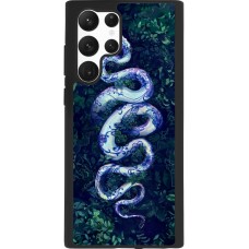 Samsung Galaxy S22 Ultra Case Hülle - Silikon schwarz Snake Blue Anaconda
