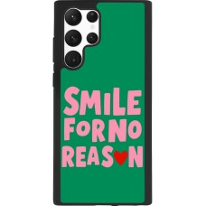 Samsung Galaxy S22 Ultra Case Hülle - Silikon schwarz Smile for no reason 2026