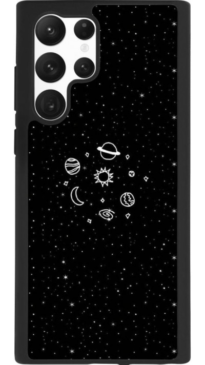 Coque Samsung Galaxy S22 Ultra - Silicone rigide noir Space Doodle