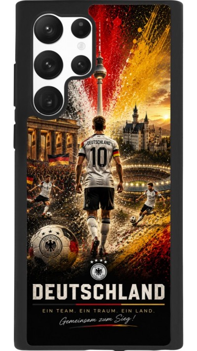 Samsung Galaxy S22 Ultra Case Hülle - Silikon schwarz Fussball Deutschland splash 2026