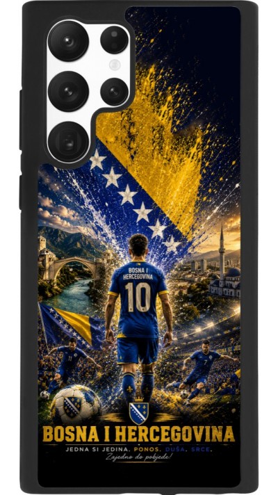 Samsung Galaxy S22 Ultra Case Hülle - Silikon schwarz Fussball Bosnien und Herzegowina splash 2026