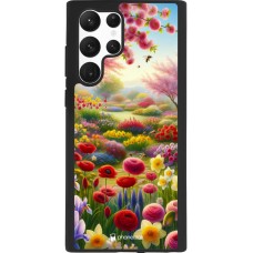 Coque Samsung Galaxy S22 Ultra - Silicone rigide noir Spring 25 Bouquet printemps