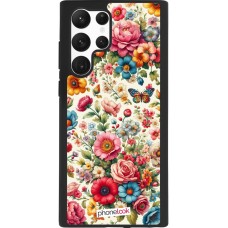 Samsung Galaxy S22 Ultra Case Hülle - Silikon schwarz Spring 25 fruehling bluetend
