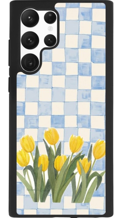 Samsung Galaxy S22 Ultra Case Hülle - Silikon schwarz Blue vichy tulips Spring 2026