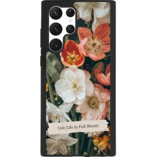 Coque Samsung Galaxy S22 Ultra - Silicone rigide noir Full Bloom Spring 2026