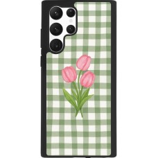 Samsung Galaxy S22 Ultra Case Hülle - Silikon schwarz Green vichy tulips Spring 2026
