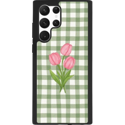 Samsung Galaxy S22 Ultra Case Hülle - Silikon schwarz Green vichy tulips Spring 2026