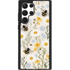 Coque Samsung Galaxy S22 Ultra - Silicone rigide noir Pattern bees Spring 2026