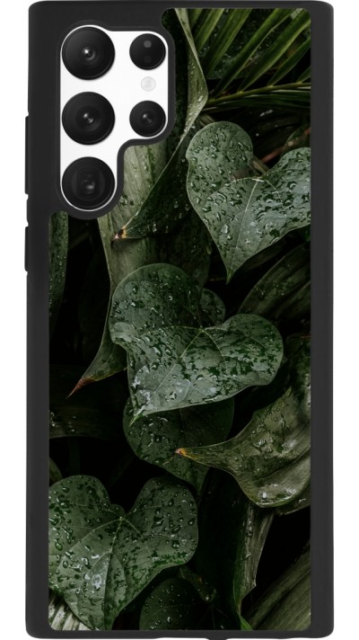 Coque Samsung Galaxy S22 Ultra - Silicone rigide noir Spring 23 fresh plants