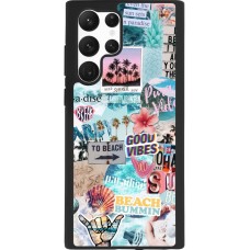Coque Samsung Galaxy S22 Ultra - Silicone rigide noir Summer 20 collage
