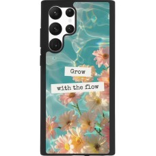 Samsung Galaxy S22 Ultra Case Hülle - Silikon schwarz Summer 2025 Grow with the flow