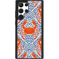 Coque Samsung Galaxy S22 Ultra - Silicone rigide noir Crabs and pearls Summer 2026
