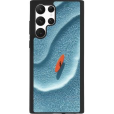 Coque Samsung Galaxy S22 Ultra - Silicone rigide noir Orange surf Summer 2026