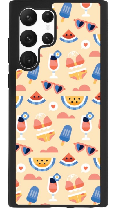 Coque Samsung Galaxy S22 Ultra - Silicone rigide noir Pattern Summer 2026